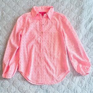 Pink Eyelet Kids Shirt